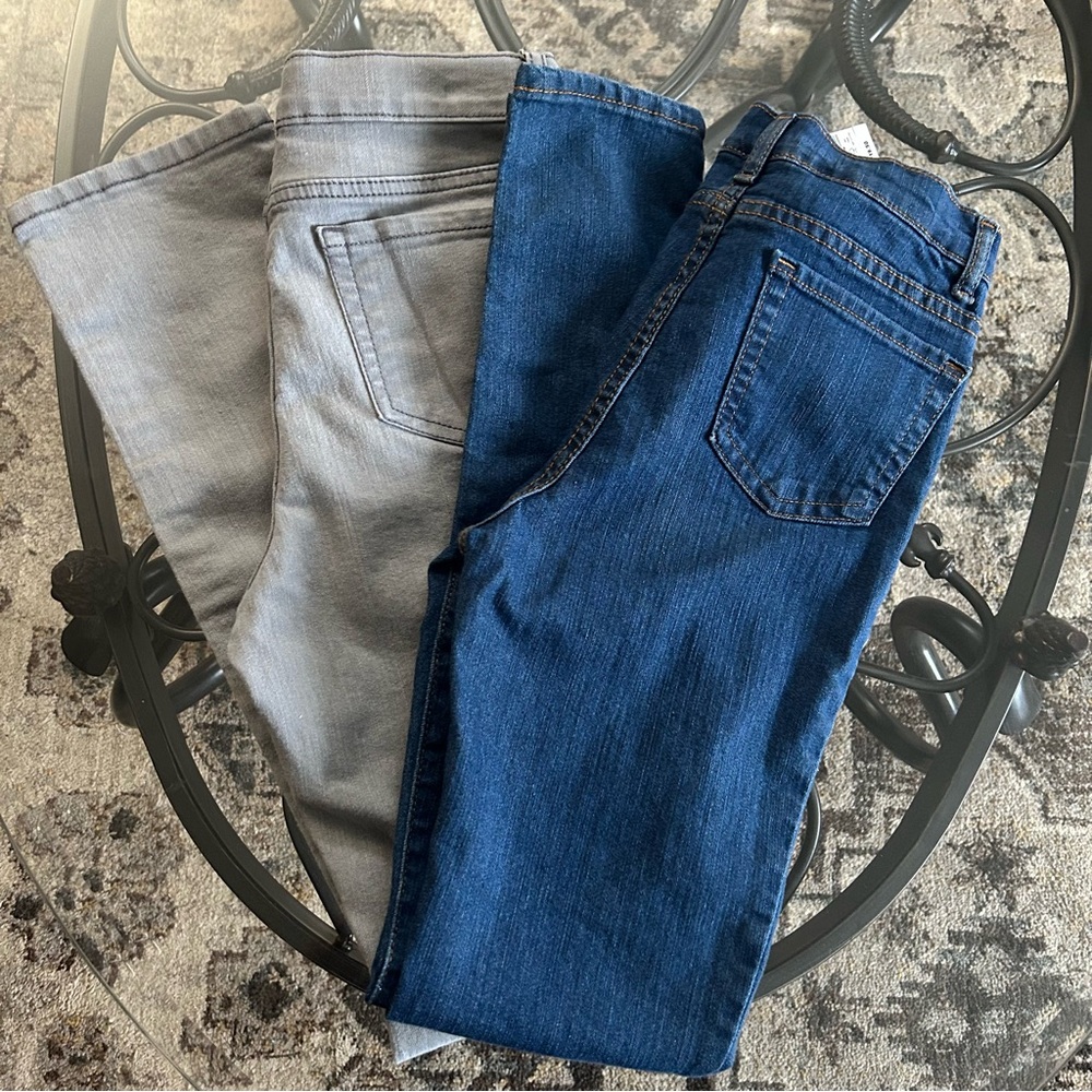Place Girl’s Skinny Jeans - Dark Blue & Light Gray